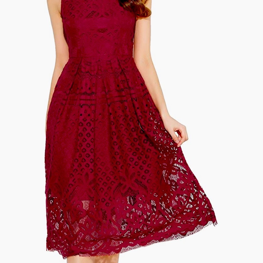 Fashion Lace Sleeveless Cocktail Party Dress